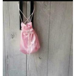 Feestjurkje / jurkje roze met wit, maat 74
