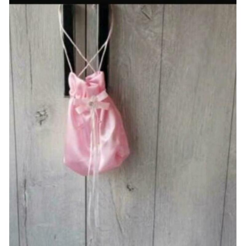 Feestjurkje / jurkje roze met wit, maat 74