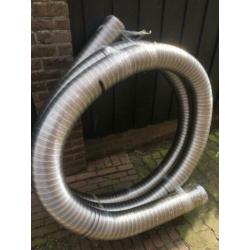 2x 10m rvs flexibele kachelpijpen (nieuw)