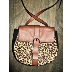 MASSIMO DUTTI ! Leren schouder/cross bodytas echt vacht.
