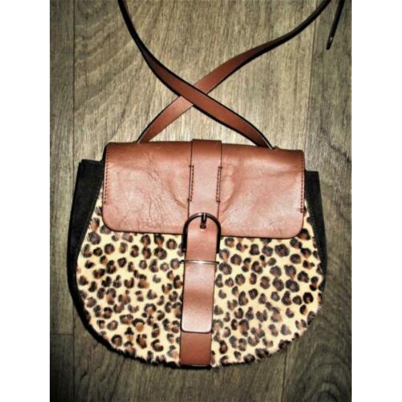 MASSIMO DUTTI ! Leren schouder/cross bodytas echt vacht.