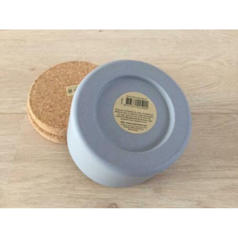 Voorraadpot 500ml Zuperzozial Stack Store grijs bamboe kurk