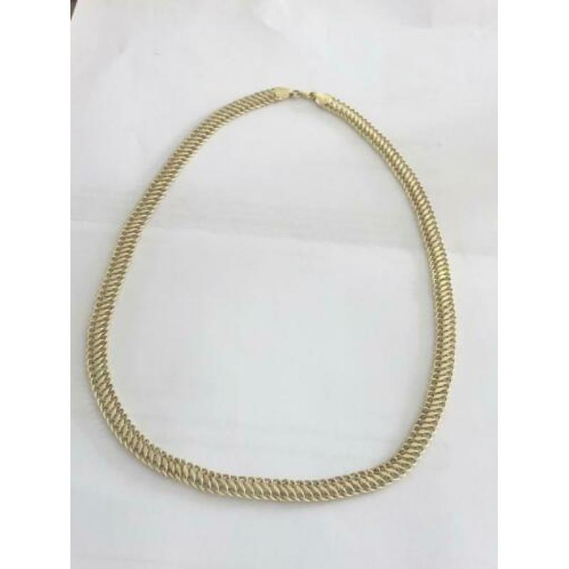 Mooie 14 karaat gouden set: ketting en armband