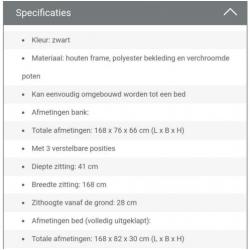 2 Zwarte (Slaap)banken