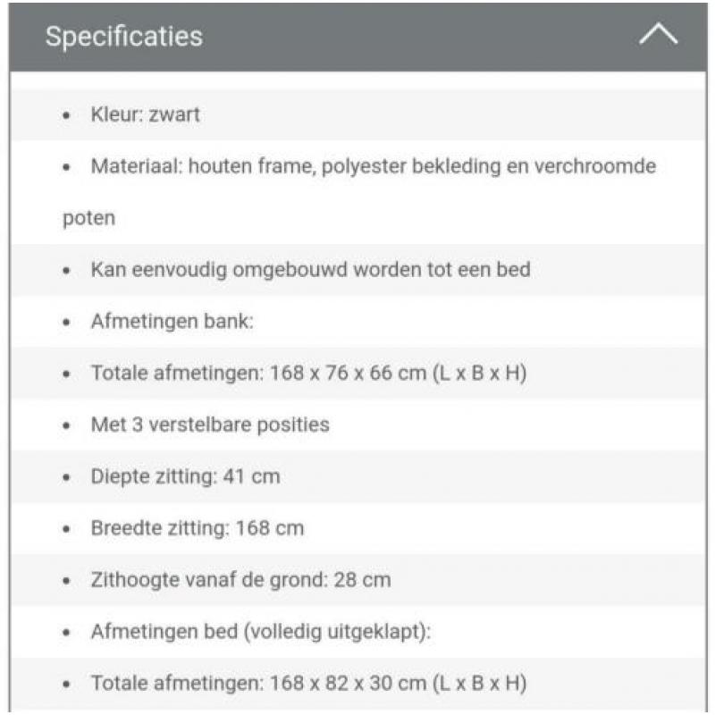 2 Zwarte (Slaap)banken