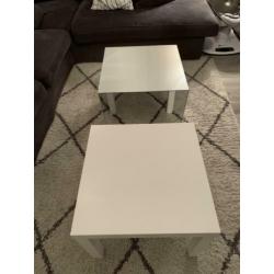 Spiegelglas salontafel, bijzettafel,nachtkastje.