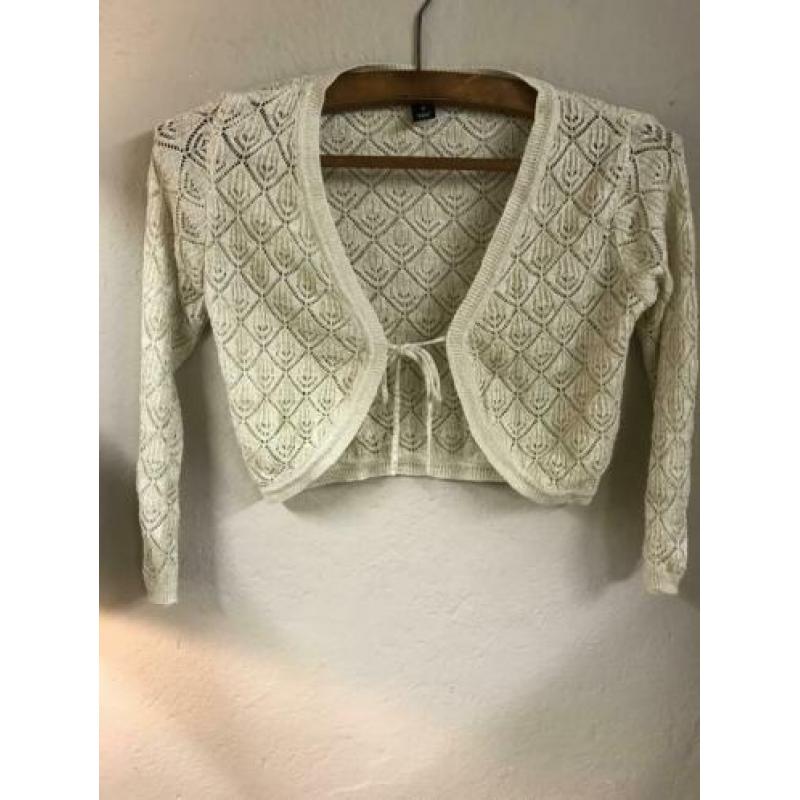 Goud/crème geel kleurige bolero