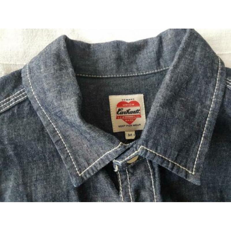 Carhartt Vetter shirt M chambray denim jack overhemd