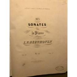 Beethoven, Piano Sonates, Ca.1840. Op.2,7,10,13,14,22,26,27.