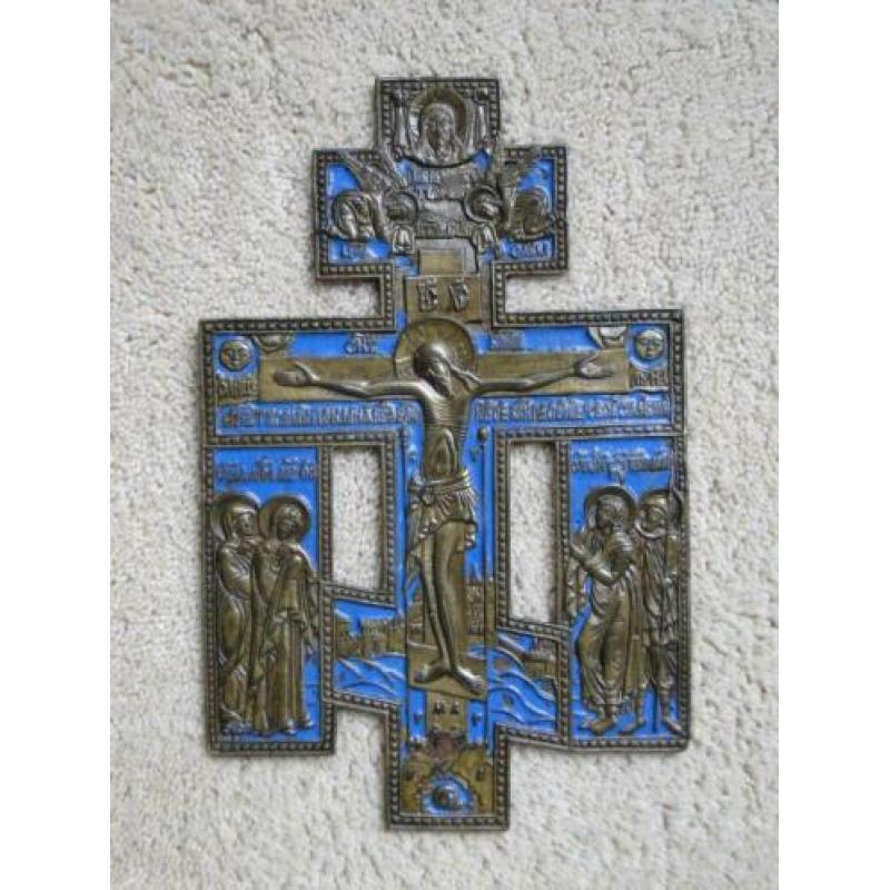 Ikoon /icoon: Orthodox Russisch kruis, huiskruis