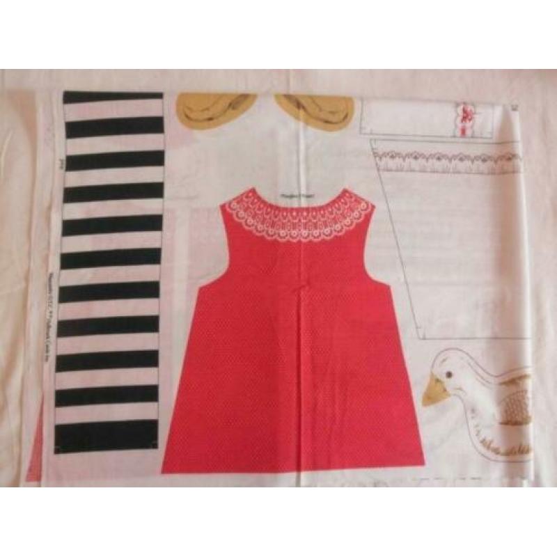 quilt panel christmas caroll kerst pop knuffel gans 5,00