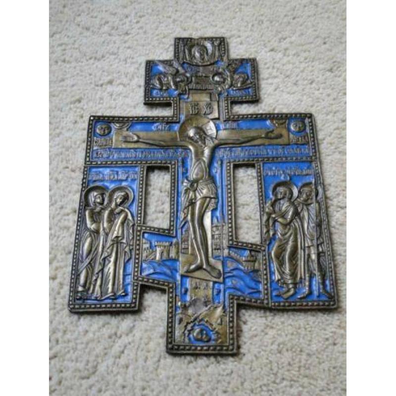 Ikoon /icoon: Orthodox Russisch kruis, huiskruis