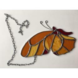 Tiffany raamhanger glas in lood vogel vlinder roos olifant
