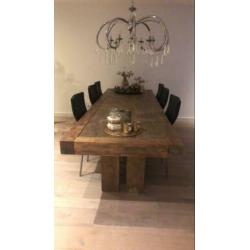 Massief eiken tafel 3 meter lang/ 1 meter breed