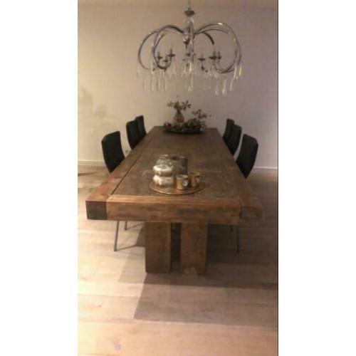 Massief eiken tafel 3 meter lang/ 1 meter breed