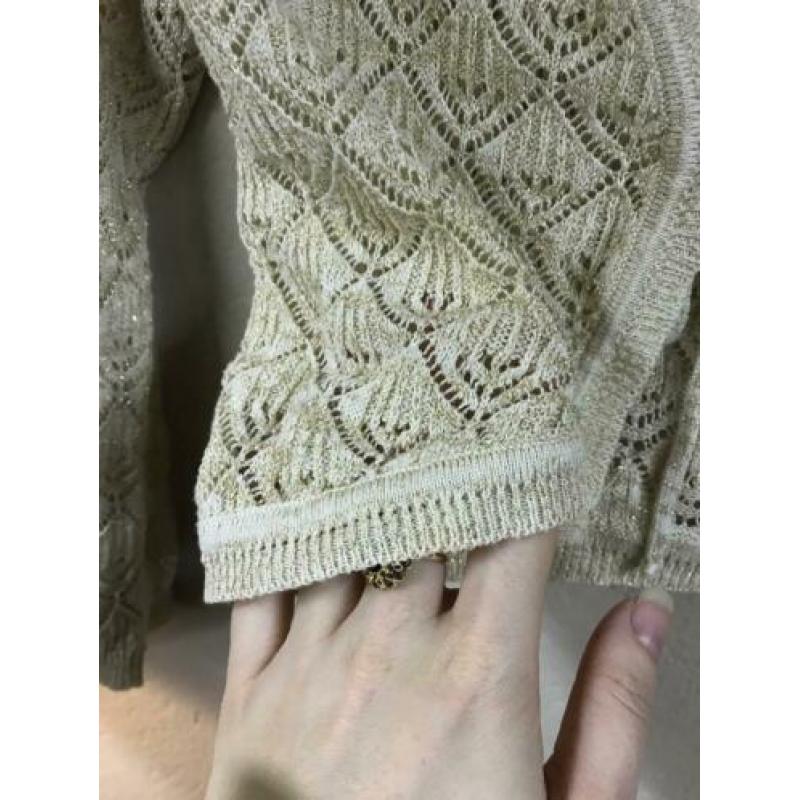 Goud/crème geel kleurige bolero