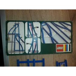 lego trein wissels set 154 met doos inst. blauw rails