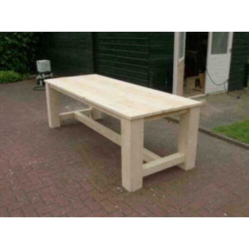 Steigerhouten eettafel Emst nieuw en op maat!