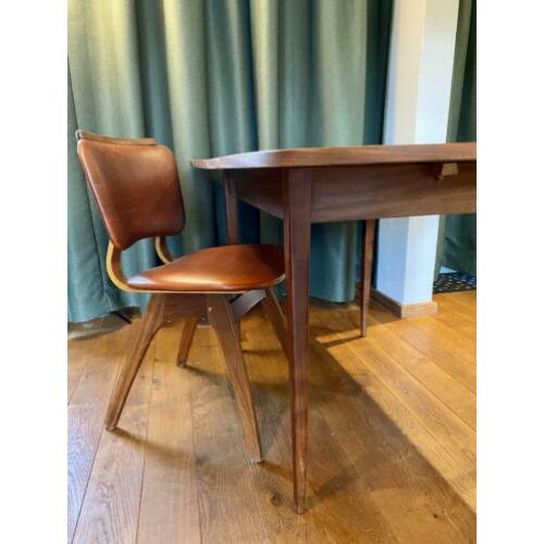 Vintage jaren 60 tafel teakfineer mid-century