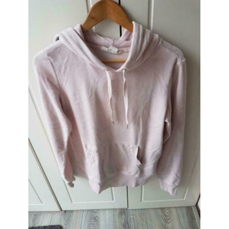 Roze velours huispak van H&M maat S/M