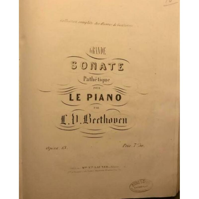 Beethoven, Piano Sonates, Ca.1840. Op.2,7,10,13,14,22,26,27.