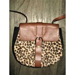 MASSIMO DUTTI ! Leren schouder/cross bodytas echt vacht.
