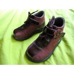 Maat 20 * Donker rood met lak bordeaux schoentjes