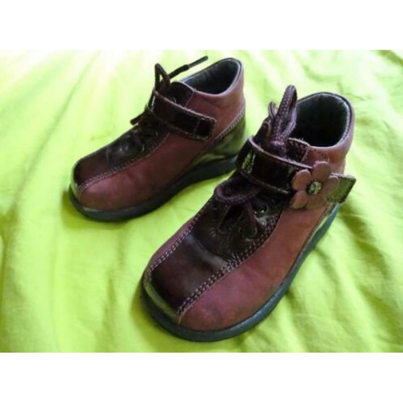 Maat 20 * Donker rood met lak bordeaux schoentjes