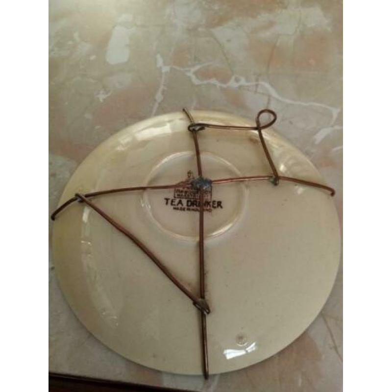 Wandbordje antiek Tea Drinker