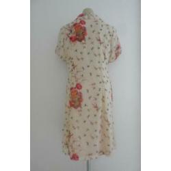 Jurk met bloemen- en vogeldessin van Collectif (UK)