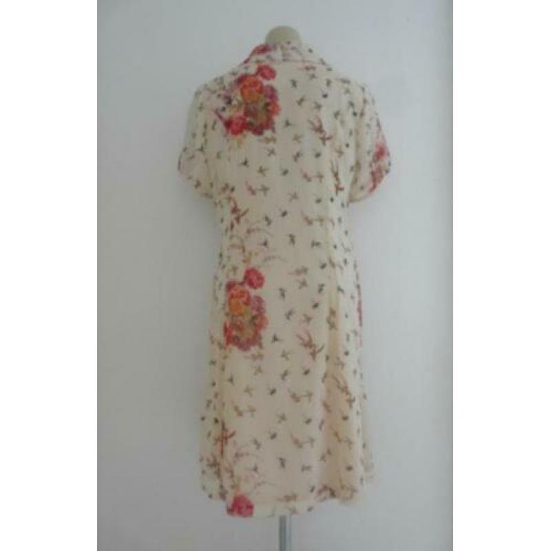 Jurk met bloemen- en vogeldessin van Collectif (UK)
