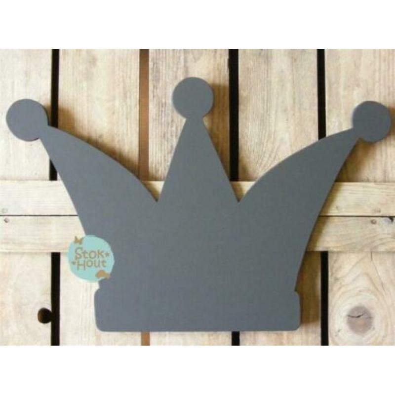 Krijtbord Kroon 50cm, diverse maten en vormen | Stokhout 59