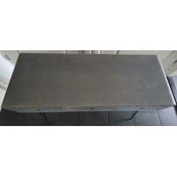 VidaXL Wandtafel met 3 lades grijs