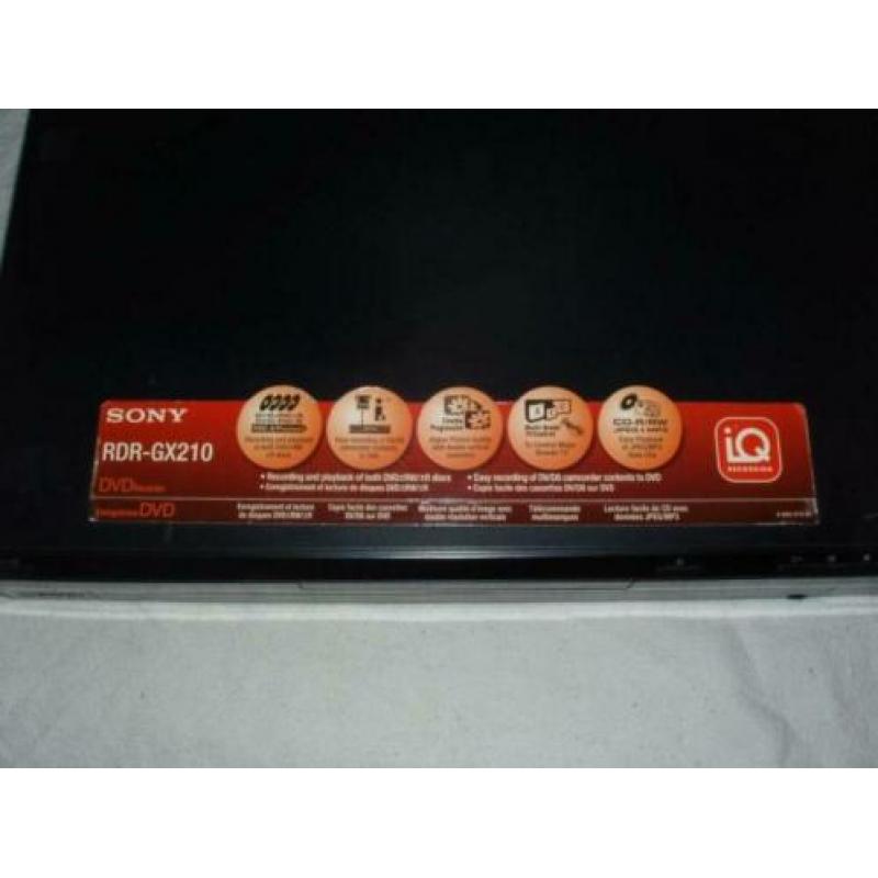 Sony DVD-recorder type RDR-GX210 Zwart ( izgs ) Digital Out