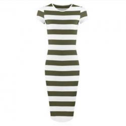 Striped pencil dress