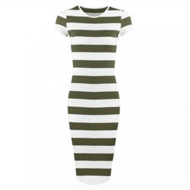 Striped pencil dress