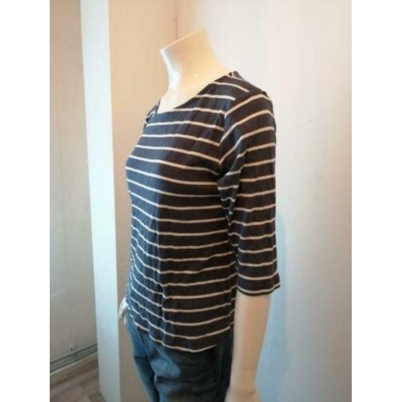 AnniRolfi blauw gestreept shirt drie kwart mouw maat L