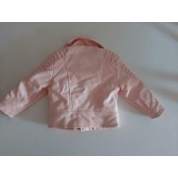 Roze imitatie leren jasje | Nieuw | Maat 80/86 | Kinderen