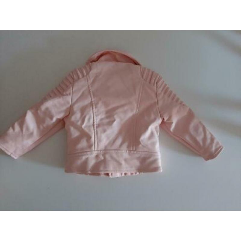 Roze imitatie leren jasje | Nieuw | Maat 80/86 | Kinderen