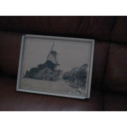 Oud antiek abstract aquarel.