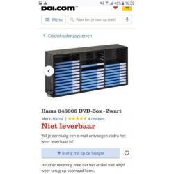 Nieuwe dvd rekken merk HAMA zwart