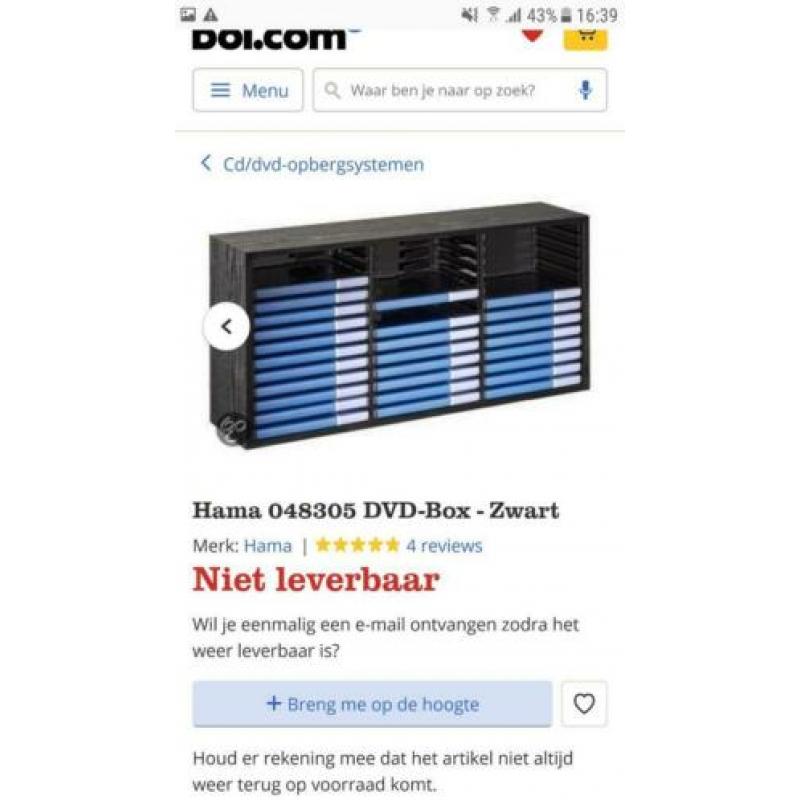 Nieuwe dvd rekken merk HAMA zwart
