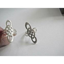 Brede zilveren ring 17.7 mm. Keltisch jaren '70 925 zilver