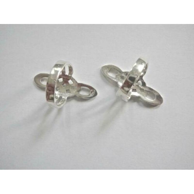 Brede zilveren ring 17.7 mm. Keltisch jaren '70 925 zilver