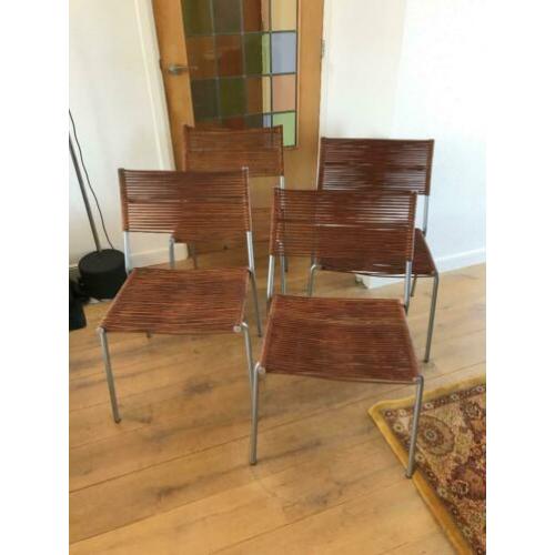Set 4 Bonacina Miss B1 B 1 design stoel modern leer