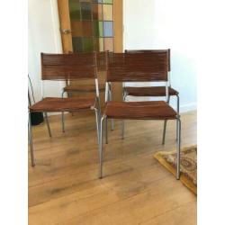 Set 4 Bonacina Miss B1 B 1 design stoel modern leer