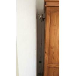 hanglamp halogeen melkglazen kelkjes dimmer rvs