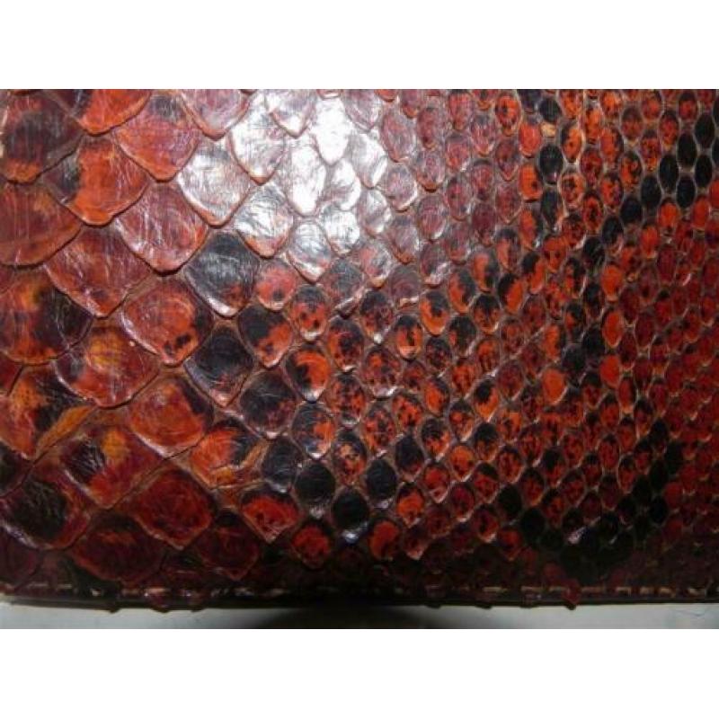 1779 VINTAGE Snake slangenleren tas schoudertas