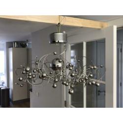 Design hanglamp halogeen chroom