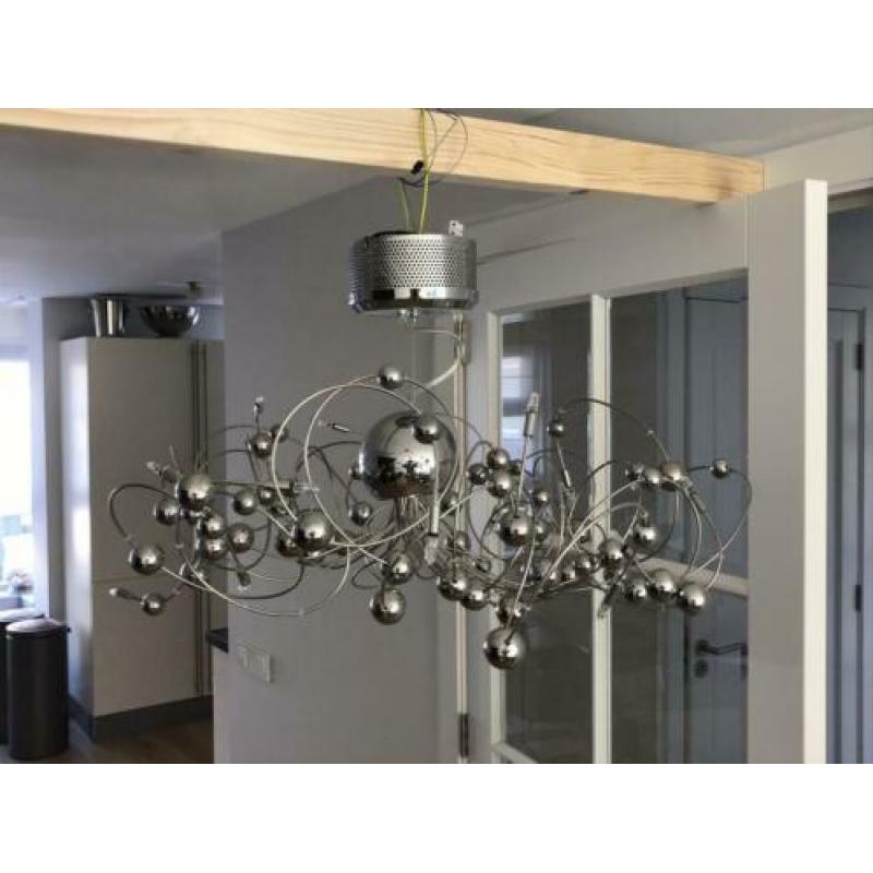 Design hanglamp halogeen chroom